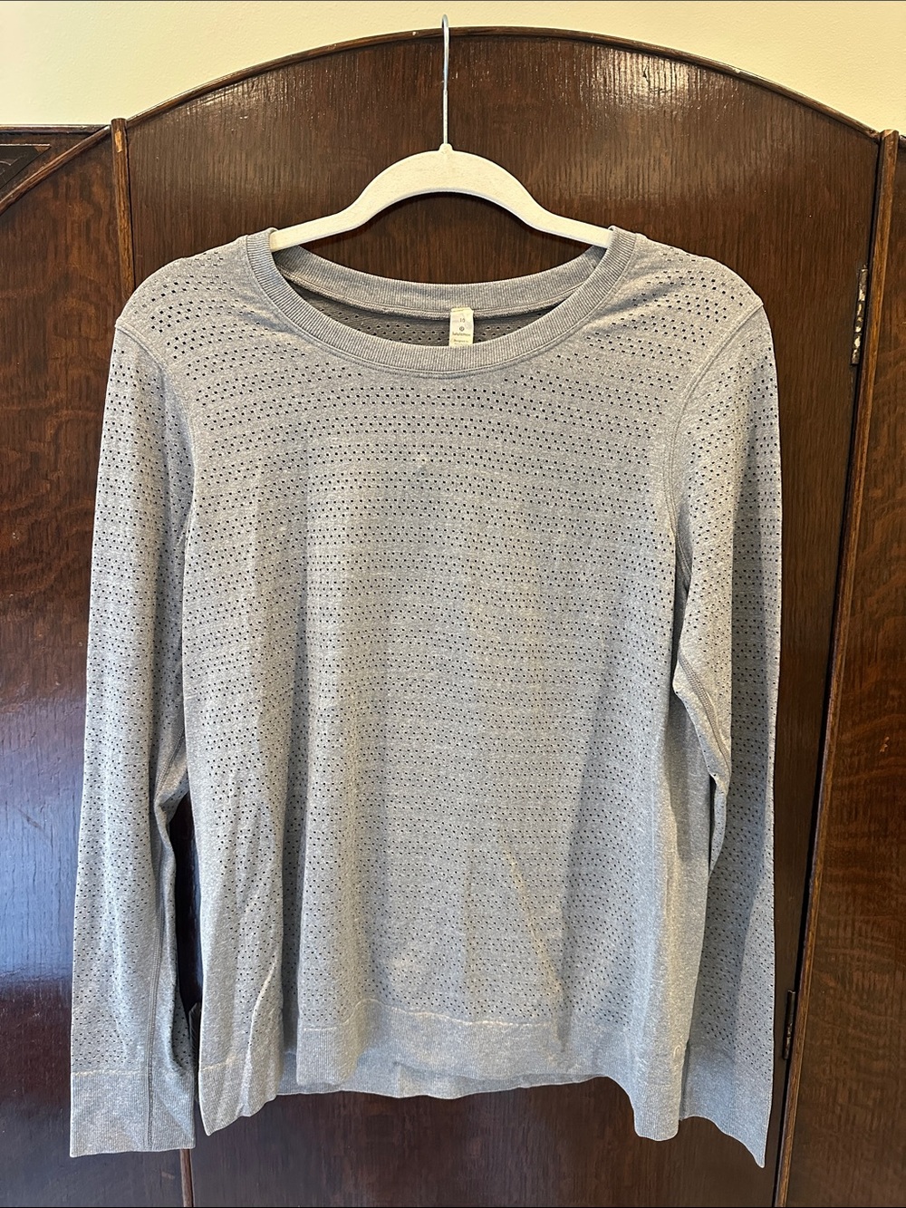lululemon athletica Men's Perforated Crewneck Sweater in Light Gray